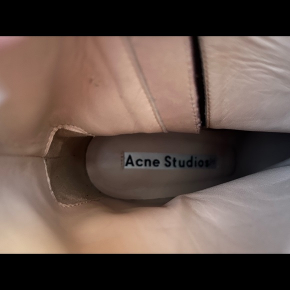 Acne Studios brown patent leather square toe block heel boots - Picture 4 of 9